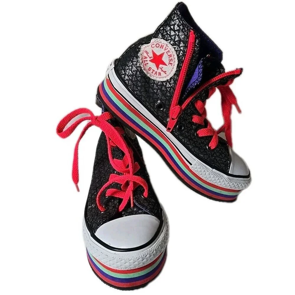 Converse All-Star Junior Kids Shoes Size 11 Chuck Taylor Sneakers Hi Platform